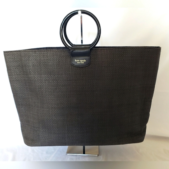 kate spade Handbags - NWOT Kate Spade Weave Large Gray Tote!!